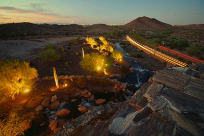 Estrella Star Tower lookout at dusk