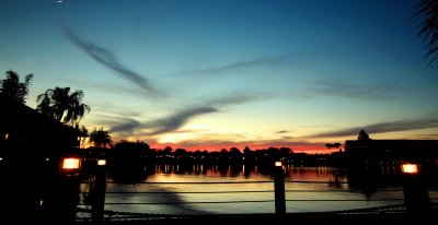 Disney Sunset from Downtown